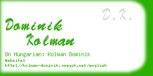 dominik kolman business card